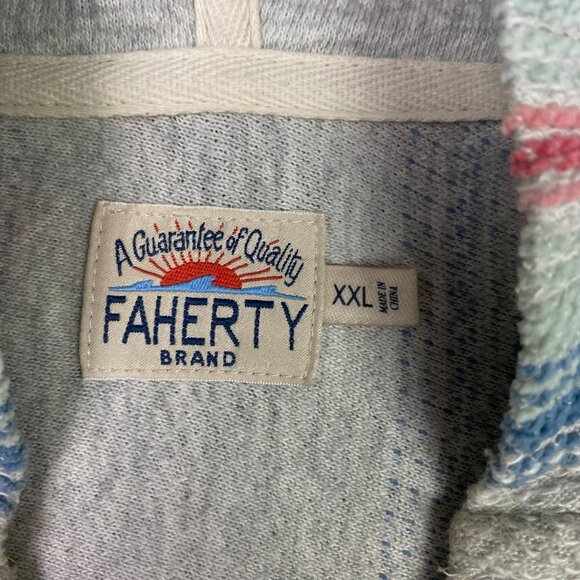 Faherty Biarritz Hoodie Men's XXL Southwest Aztec Beach Poncho - Picture 7 of 10